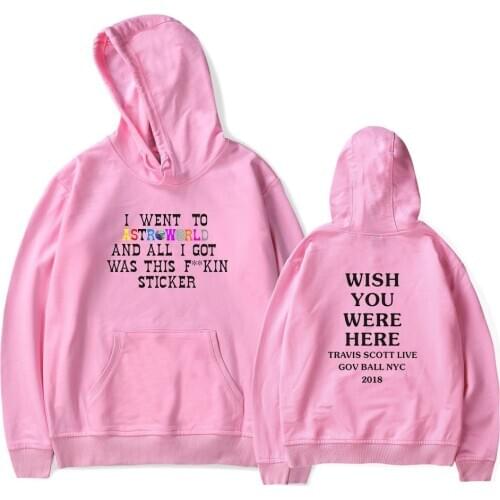 Rap Travis Scott Hoodie Pocket Hooded Sweatshirt For Men and Women Streetwear Hip Hop Casual Astroworld Hoodies Sudadera Hombre