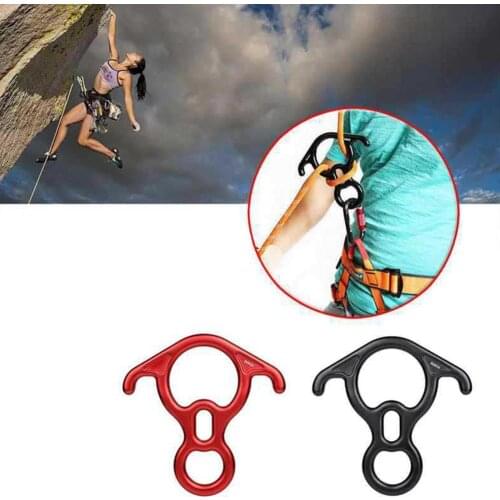 Outdoor Mountaineering Speed Drop Ring Aluminum Alloy Rock Climbing Safety Buckle Horn 8-shaped Ring Mountaineering Equipment