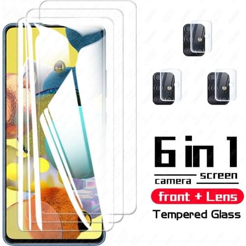 Screen Protective Glass on For Samsung Galaxy A51 A71 A21S M31S S21 PLUS S20FE A52 A42 A32 A72 5G Tempered Glass Film Lens Case