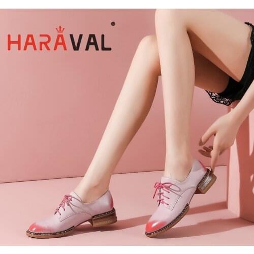 HARAVAL Women Pumps Shoes High Heels Loafers Round Toe Office & Career Casual Fashion Blue Pink Shoes Women Lace Up FootwearA322