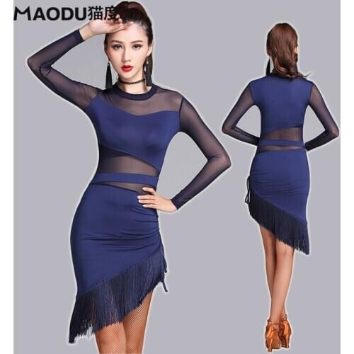 Lady New Lating Dance Costumes Female Performance Lomba Samba Dancing Costome Adults Perform Competition Suit Dress B-6932