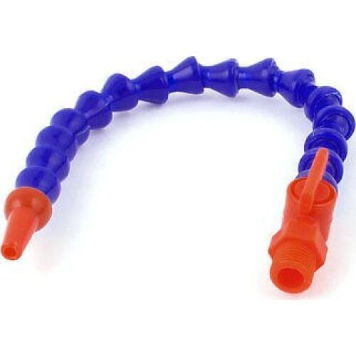 1/4PT Thread Flexible Plastic Round Nozzle Water Oil Coolant Pipe Hose w Switch