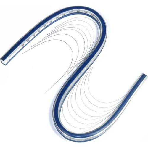 1PC Plastic Flexible Curve Ruler Drafting Drawing Tool Soft Serpentine Ruler Drawing Design School Office Supplies 50cm 60cm