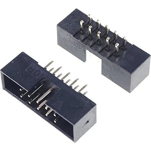 1000 Pcs Box Header 10 Pin 2x5P 2.0mm Pitch Male Shrouded PCB straight IDC Socket dual rows space 2.0 Through hole DIP