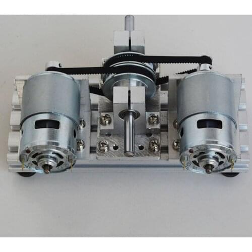 12V 24V DC Dual Spindle Motor Drive Kit 775 795 895 DC Motor Large Torque Timing Belt Pulley 60 80 Teeth Synchronous Wheels