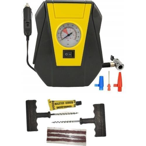 12V Dc Volt 100 PSI Air Compressor Tire Inflator Car Air Compressor Electric Pump Portable Auto With Tire Repair Tool