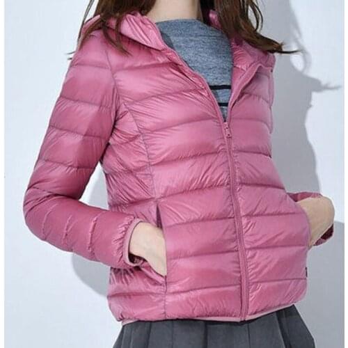 2021 Autumn Winter New Women Hooded Long Sleeve Warm Coat Parka Female Portable Women Tops Harajuku Ultra Light Puffer Jacket