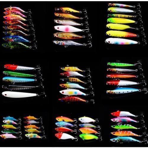 60pcs Mixed Fishing Lure Set isca artificial fishing kit Minnow Fishing Wobblers 60 colors Crankbait Hard Fishing Tackle 3D Eyes