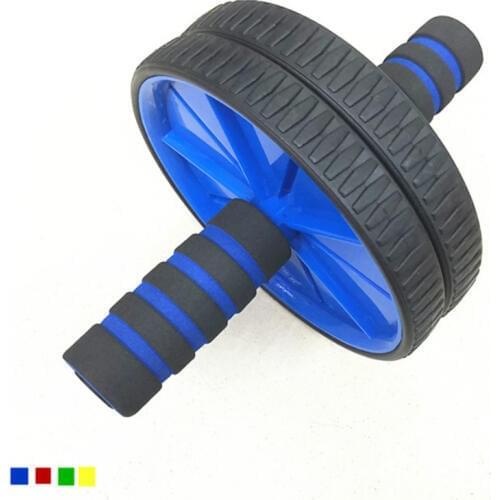 AB Roller Foam Abdominal Wheel Push-up Stand Two-color Cotton Cover Handle Plastic Exercise Machine Muscle Trainer Roller