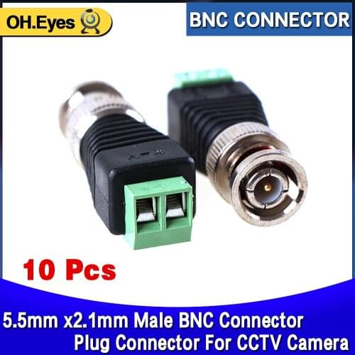 OH.eyes CCTV Accessories 10Pcs/lot Coaxial Coax BNC Connector Coax BNC Twist for CCTV Camera System