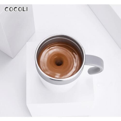 Automatic Self Stirring Mug Coffee Milk Mixing Mug No Battery Stainless Steel Temperature Sensing Electric Drinkware Smart Cup
