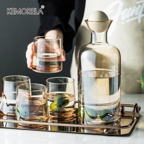 Amber Glass Cold Kettle Household Heat Resistant High Temperature Simple Large Capacity Cool Kettle Creative Water Cup Teapot