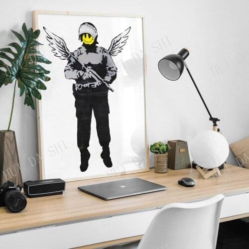 Flying Copper - Banksy Art Print, Banksy Poster, Banksy wall art, Digital Art Print, Art Print, Contemporary Art Poster