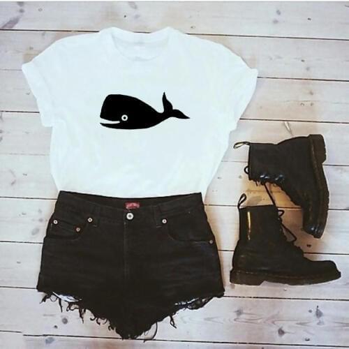 Whale tee t shirt shirt adult unisex soft cotton womens t shirt boho vintage graphic design funny Whale drawing tees tops