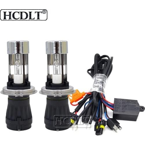 HCDLT 2PCS AC 55W H4 Bixenon H4 HID Lamp Bulbs 35W H4-3 HiLo Beam Car Headlight Replacement Bulb Light 4300K 5000K 6000K 8000K