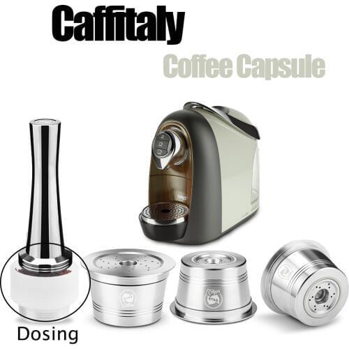 Reusable Coffee Capsule for Caffitaly Compact Coffee Filter Refillable Stainless Steel Pod Compatible Cafissimo & K-Fee Mahcine