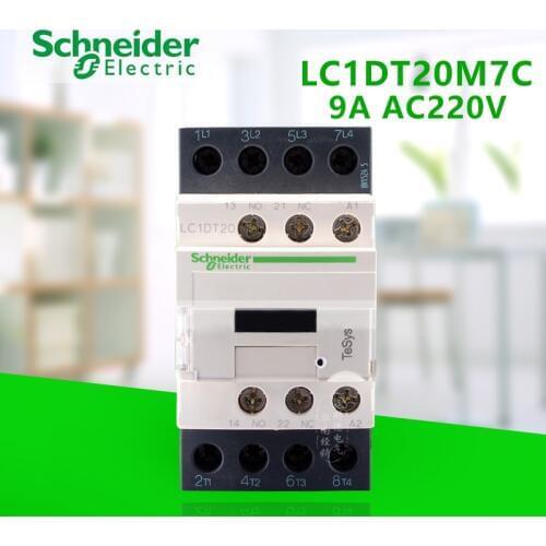 AC contactor 4P 9A 50/60Hz control coil voltage 220V one open one closed LC1DT20M7C original authentic