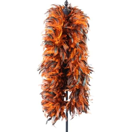 Colorful Rooster Tail Chicken Feathers Boa Decoration Clothing Sewing Shawl Wedding Carnival Accessory Plumes Feather For Crafts
