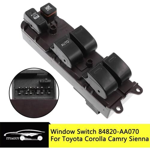 Left Side Electric Power Window Switch 84820-AA070 For Toyota Corolla Camry Sienna Scion XA XB Matrix 84820-AA050 84820-AE012