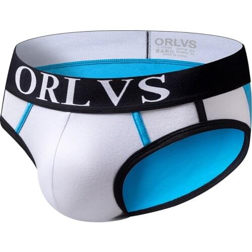 2020 ORLVS Brand Shorts Men Underwear Soft Briefs Cotton Men Solid Shorts Sexy Mens Underwear Gay