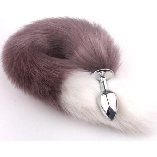 Soft Anal Plug Faux Fox Tail Cosplay Butt Plug Anal Sex Tail Stainless Smooth Steel Butt Plug Anal Sex Toys for Woman Couples
