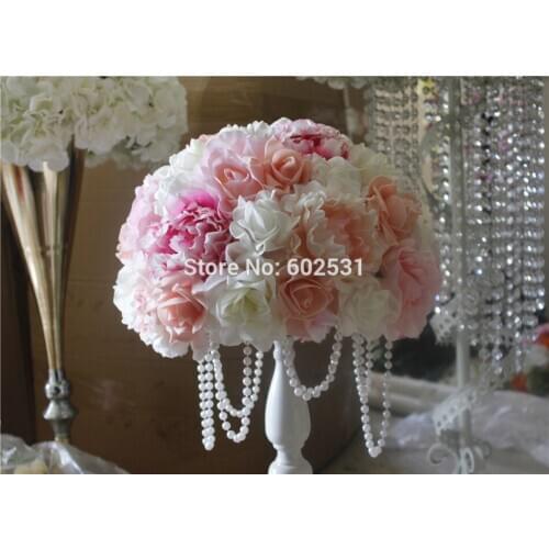 SPR NEW Free shipping!wedding stage arch artificial flower ball penoy rose wedding table centerpiece ideas backdrop decoration
