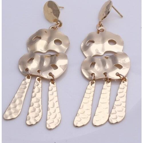 Personality Abstract Geometric Tassel Long Earrings Exaggerated Vintage Fashion Jewelry Earrings For Women Gifts Wholesale