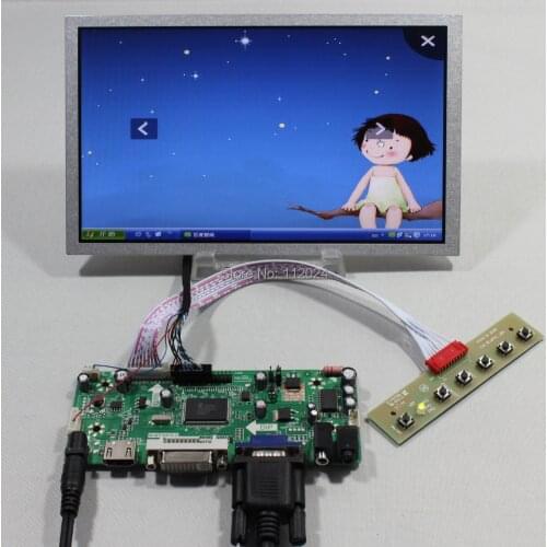 HD MI VGA DVI Audio lcd controller board NT68676+8.9inch HSD089IFW1 1024x600 lcd panel
