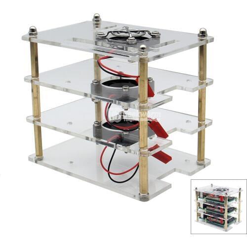 Customized Acrylic Raspberry Pi 3B 2B Stackable Shell Compatible With Fan V36 Raspberry Pi Cooling Acrylic Case Accessories