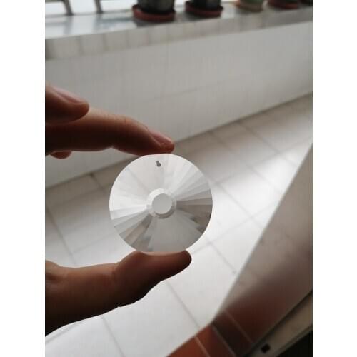 Camal 1pcs 40mm/1.57inch Clear Round Sunshine Chandelier Crystal Prism SunCatcher Pendant Disc Ornaments One Hole Hanging Light