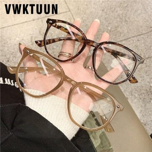VWKTUUN Transparent Eyeglasses Frames for Women Men Anti Blue Light Glasses Optical Glasses Frame Retro Computer Reading Glasses