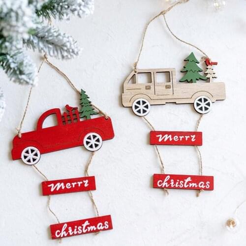 Realistic Useful Doorplate Xmas Tree Ornament Wood Christmas Pendant Beautiful Party Supplies