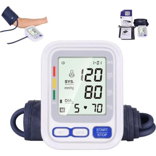 Sphygmomanometer With Voice Arm-type Household Electronic Automatic High Blood Pressure Measuring Instrument