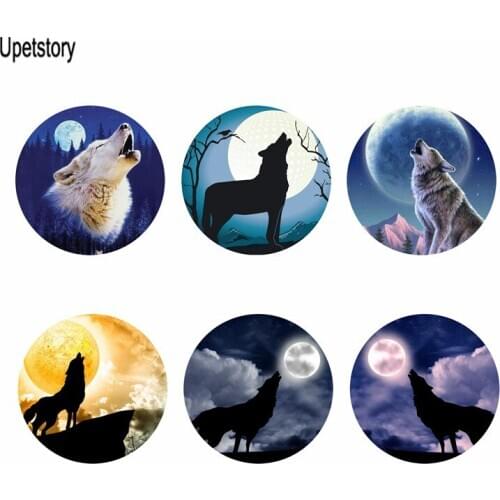 Upestory Drink Coaster Night Wolf 3D Print Home Dinning Fashion Soft Placemat Decoration Kitchen Table Mat Non-slip Tea Cup Pa