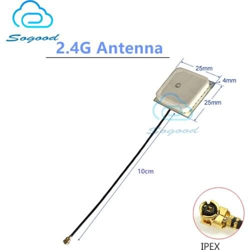 2.4G built-in ceramic antenna 2400-2500MHz 5dbi gain 25*25*4mm RF1.13 10cm cable IPEX interface ZigBee bluetooth wifi drone ante