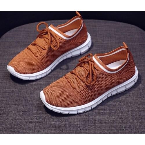 Womens Sneakers 2021 Autumn New Women Sports Shoes Ladies Breathable Mesh Lace Up Shoes Lady Platform Casual Shoes Zapato Mujer