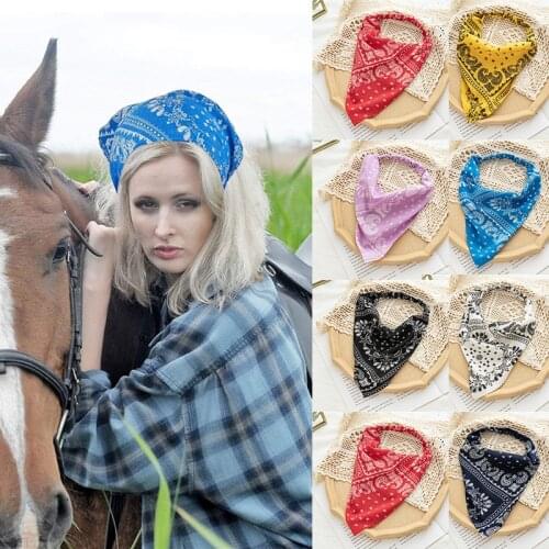 Women Summer Hair Scarf Cashew Nut Print Headband Boho Style Elastic Turban Bandana Headwear Kerchief Hair Protection Head Wrap