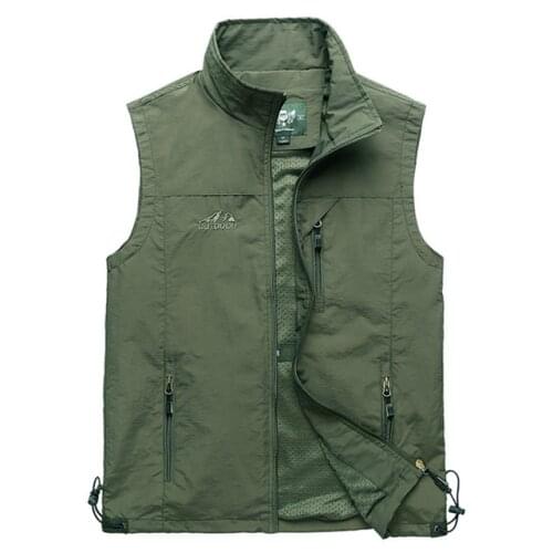 Vest Men Quick Dry Photographer Tactical Sleeveless Jackets Outdoor Travels Lightweight Breathable Waistcoat Vest -40