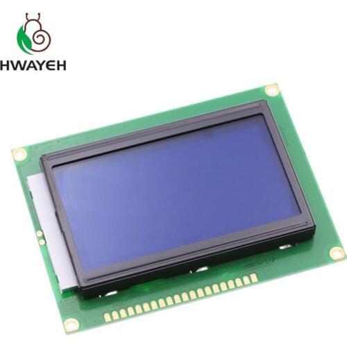 1PCS 1PX128*64 DOTS LCD module 5V blue screen 12864 LCD with backlight ST7920 Parallel port LCD12864 for arduino