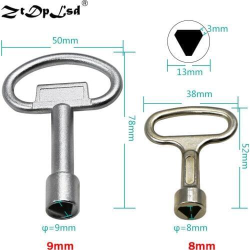 ZtDpLsd 1Pcs Triangle Elevator Key Water Meter Valve Key Cabinet Key Single Inner Key Driver Switch Key Wrench With Accessories