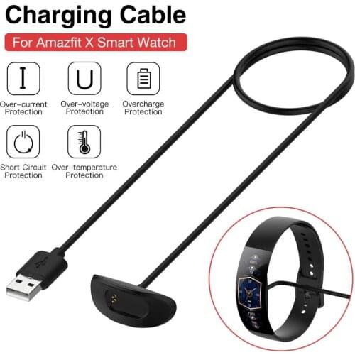 1M 5V/0.5A Dock Charger For Amazfit X Smart Watch Charging Cable For Huami Amazfit X Curved Screen Watch Charger