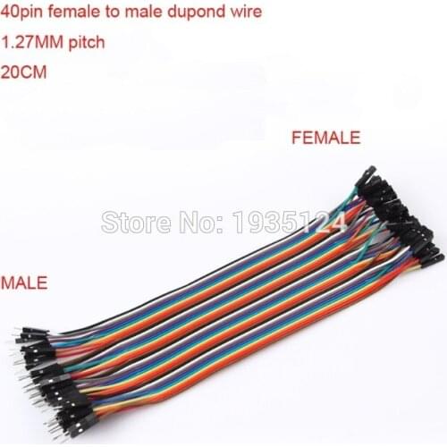 10pcs Wire Diameter 2.54mm 40p Flexible 20cm coloful Female to Male Dupont Wire Cable Line jumpers