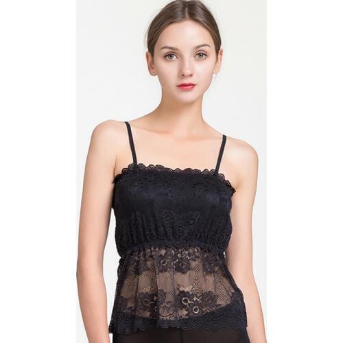 100% Silk Womens Tube Tops Lace Wrap Chest Sling Inner Bottoming Underwear Female Wild With Chest Pads