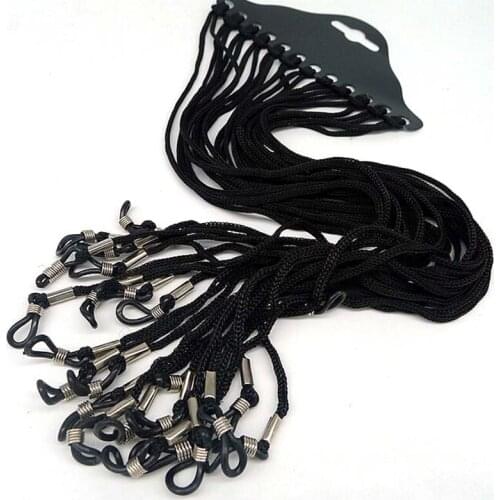 12PCS Black Nylon Cord Eyeglass Holder Sunglass Eyewear Glasses Neck String Strap