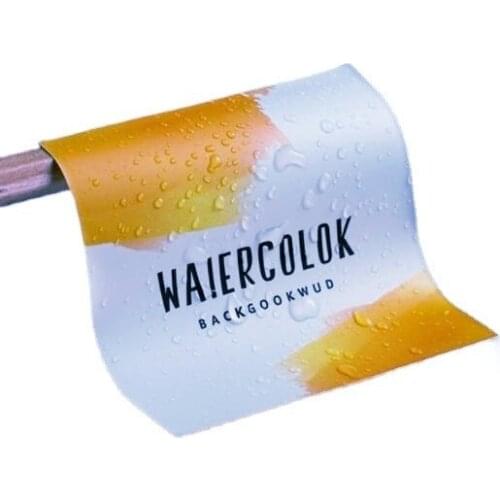2 inches Round/Square Shape 35 PCS Waterproof Oil Resistance White PVC Sticker Label With Custom Logo Printing Full Colors