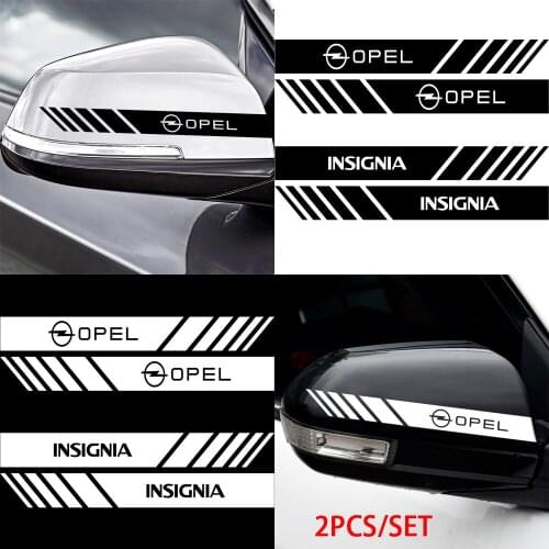 2pcs Car styling Automotive exterior accessories Car stickers Rearview mirro Stickers For OPEL opc Astra Insignia Corsa Mokka