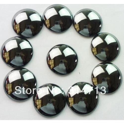 20Pcs 20x5mm Beautiful Hematite Round CAB CABOCHON D0057144