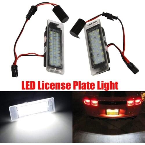 3W Full LED License Plate Light Powered 18-SMD Xenon White LED for Chevrolet Camaro Corvette SS Equinox Impala