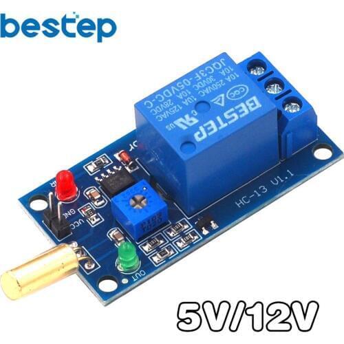 5V/12V SW-520 Tilt Sensor Relay Module Equipment Tilt Dump Protection Alarm Trigger Relay Module