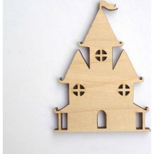 50 pcs unfinished Ready to paint halloween ornaments wood cutout craft shapes